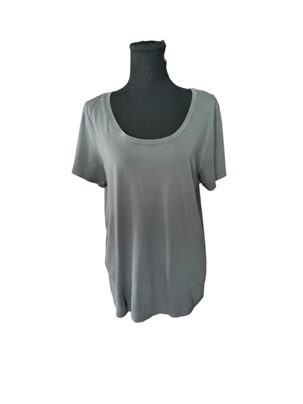 Quince Modal Cotton Scoop Neck Tee XL Gray Minimalist Quiet Luxury Soft Basic P5